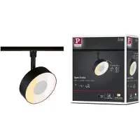 Paulmann URail Faretto LED Circle, nero, dimmerabile a 3 livelli, CCT