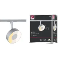 Paulmann URail Faretto LED Circle, cromo opaco, dimmerabile a 3 livelli, CCT