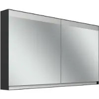 Schneider FILO HCL Armoire de toilette, encastrée, bandeau lumineux en haut, 1395x147x759mm, 2 portes, 2 prises de courant, 180.140.02.44, 180.140.02.44
