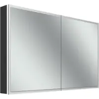 Schneider GLOW D2W armoire de toilette, 2 portes 60/60cm, 1213x136x736mm, éclairage circulaire, Dim2Warm, 218.120.02.44, 218.120.02.44