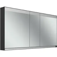 Schneider FILO HCL Armoire de toilette, encastrée, bandeau lumineux en haut, 1495x147x759mm, 3 portes, 2 prises de courant, 180.150.02.44, 180.150.02.44