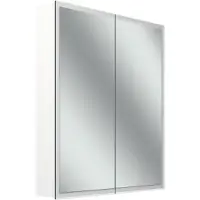 Schneider GLOW D2W armoire de toilette, 2 portes 30/30cm, 613x136x736mm, éclairage circulaire, Dim2Warm, 218.064.02.02, 218.064.02.02