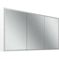 Schneider GLOW D2W Armoire de toilette, 3 portes 50/50/50cm, 1513x136x736mm, éclairage périphérique, Dim2Warm, 218.151.02.02, 218.151.02.02