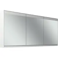 Schneider FILO HCL Armoire de toilette, encastrée, bandeau lumineux en haut, 1795x147x759mm, 3 portes, 2 prises de courant, 180.180.02.02, 180.180.02.02