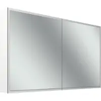 Schneider GLOW D2W armoire de toilette, 2 portes 65/65cm, 1313x136x736mm, éclairage circulaire, Dim2Warm, 218.130.02.02, 218.130.02.02