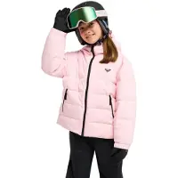 Roxy - Piumino da sci - Snowyhill Puffy Girl Jacket Rose Shadow in Pelle - Taglia Bambino 12a - Rosa