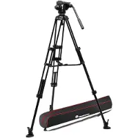 Manfrotto MVK502XTWINMA Pro Twin Leg VD System Alu + 502X Fluid Video Testa
