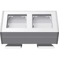 Gira housing 2-gang rws w.mounting bracket 119227