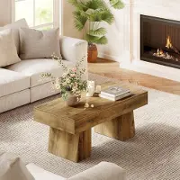 Tribesigns Tavolino da divano in legno, forma rettangolare, stile minimalista e rustico, dimensioni 120x60x50 cm. Ideale come tavolino ausiliario, tavolino da soggiorno o tavolino da caffè