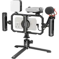 SmallRig Kit video all-in-one per creatori di smartphone con sistema audio e luci Edizione completa Quick Pro 4704