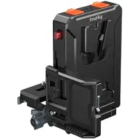 SmallRig 5899 Adattatore per batteria V-Mount con gestione intelligente dell'alimentazione (compatibile con piastra a sgancio rapido Arca-Swiss)
