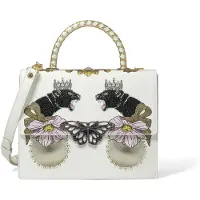 Braccialini Borsa a mano 'Audrey Pantere E Farfalla' bianco