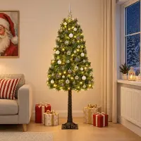 Syfax Albero di Natale artificiale con rami snodati e palline 150 cm