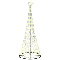 vidaXL Albero di Natale a LED, luce bianco caldo, 250 cm, struttura in metallo