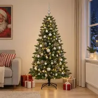 Syfax Albero di Natale Artificiale con Palline 180 cm 300 LED