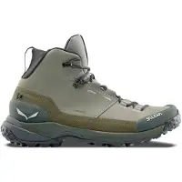 Salewa Puez Leather Mid PTX Scarpe da trekking Uomo (41, grigio/olivia)