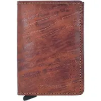 Secrid Slimwallet Custodia per carta di credito Protezione RFID Vera Pelle 6.5 cm marrone