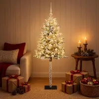 Syfax Albero di Natale Artificiale con Palline 150 cm 150 LED