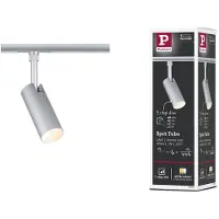 Paulmann URail-Faretto Tubo, cromo opaco, dimmerabile a 3 livelli, CCT