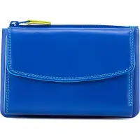 Mywalit Portafoglio Protezione RFID Vera Pelle 14 cm blu
