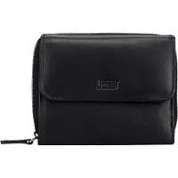 Jost Odense Portafoglio Protezione RFID Vera Pelle 12 cm nero
