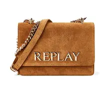 Replay Borsa a tracolla Vera Pelle 25.5 cm marrone