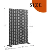StarTech.com Pannello di recinzione in metallo - Schermo decorativo - Adatto per interni ed esterni - Resistente - Ideale per giardino, terrazza e piscina - Tipo 2
