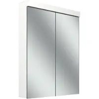 Schneider LOW plus LED Armoire de toilette, 2 portes 30/30cm, 595x120x747mm, prise à gauche, éclairage en haut, 172.063.02.0201, 172.063.02.0201