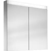 Schneider PATA LED Armoire de toilette, 2 portes 35/35cm, 695x120x756mm, éclairage supérieur variable, 161.070.02.02, 161.070.02.02