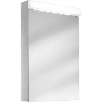 Schneider LOW Line Armoire de toilette LED, 1 porte 50cm, butée changeable, 495x120x756, éclairage en haut, 4000K, 151.250.01.02, 151.250.01.02