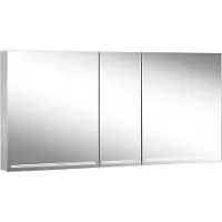 Schneider GRACE Armoire de toilette LED, 3 portes 60/30/60cm, charnières gauche/gauche et droite, 1495x120x700mm, 4000K, argent anodisé, 116.750.02.50, 116.750.02.50