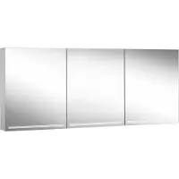Schneider GRACE Armoire de toilette LED, 3 portes 60/60/60cm, charnières gauche/gauche et droite, 1795x120x700mm, 4000K, argent anodisé, 116.780.02.50, 116.780.02.50