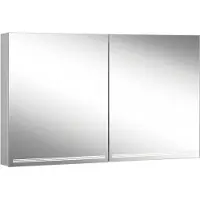 Schneider GRACE LED Armoire de toilette, 2 portes 60/60cm, charnières à gauche et à droite, 1195x120x700mm, 4000K, argent anodisé, 116.720.02.50, 116.720.02.50