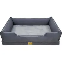 OEM Cuccia ortopedica per cani, 94,5 x 67 x 19,5 cm, grigia, lavabile