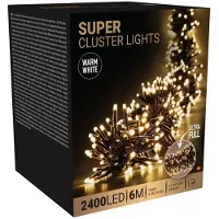 SELF IMPORT AGENCIES Catena luminosa LED bianco caldo, serie Basics, 2400 LED. Ideale per creare un'atmosfera festosa e accogliente. - Basics