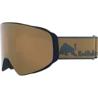 Red Bull Spect Eyewear - Maschera da sci con lente di ricambio - Jamm Matt Teal Brown Gold Mirror in Pelle - Blu