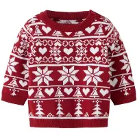 Name it Pullover 'NBNRismas' rosso / bianco