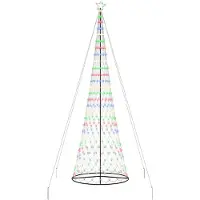 vidaXL Albero di Natale a LED, multicolore, 500 cm, struttura in metallo