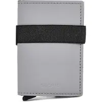 Secrid Bandwallet Portafoglio Protezione RFID Vera Pelle 6 cm grigio
