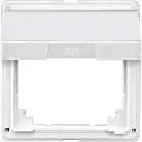 Merten Anello intermedio con coperchio ribaltabile e spazio per scritte, bianco polare, AQUADESIGN