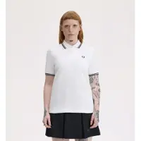 Fred perry per donna. G3600 Polo Twin Tipped bianca (36), Bianco, Casual, Cotone, Manica corta