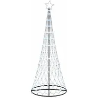 vidaXL Albero di Natale a LED, luce bianca fredda, 250 cm, struttura in metallo