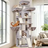 Merkloos Albero per gatti - 195 cm - Tiragraffi XL con giochi appesi - Per gatti grandi