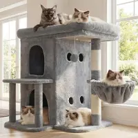 Merkloos Albero per gatti - 65 cm - Torre per gatti - Ampio ripiano superiore