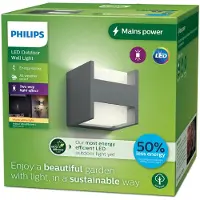 Signify LED applique da esterno Arbour UE, a 2 luci 2.700 K