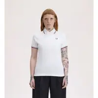 Fred perry per donna. G12 Polo Twin Tipped Inghilterra bianco (36), Casual, Cotone, Manica corta