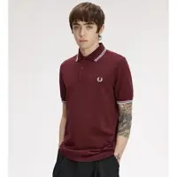 Fred perry per uomo. M3600 Polo Twin Tipped bordeaux (XL), Casual, Cotone, Manica corta