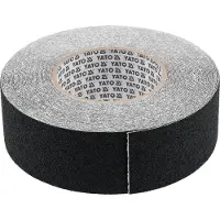 TRIZERATOP Nastro segnaletico antiscivolo nero 50 x 10 m, autoadesivo
