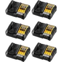 DeWalt Confezione di 6 caricabatterie DCB1104-6 (DCB1104 - 12V 18V)