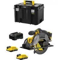 Stanley Sega circolare portatile FatMax SFMCS500D2T (2 x 2,0 Ah + caricabatterie + TSTAK VI)